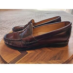 Johnston & Murphy Men's Burgundy Pre-Flexed Leather Penny Loafer, 11M